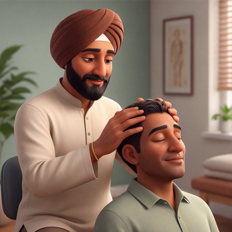 A indian head massage at work